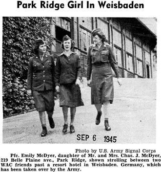Park Ridge girls - 1945