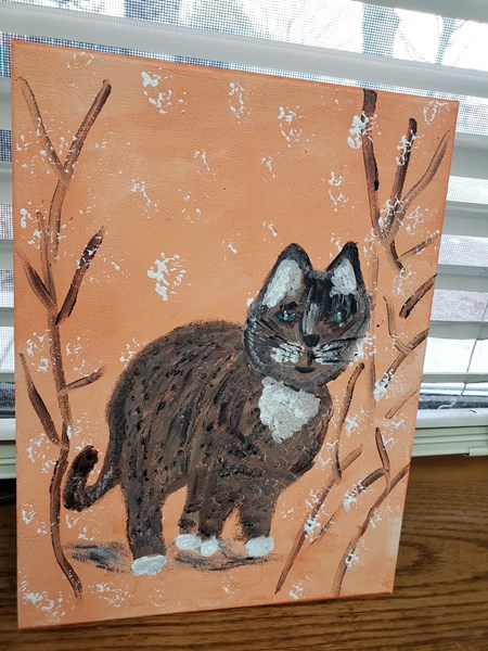 Janice Bratt kitty painting